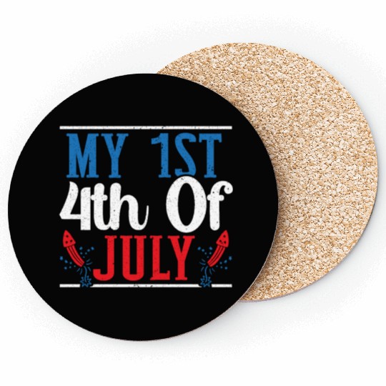 Patriotic America USA Flag 4th Of July American Coasters
