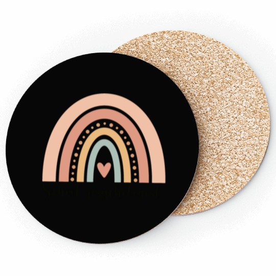 School Psychologist Rainbow Coasters