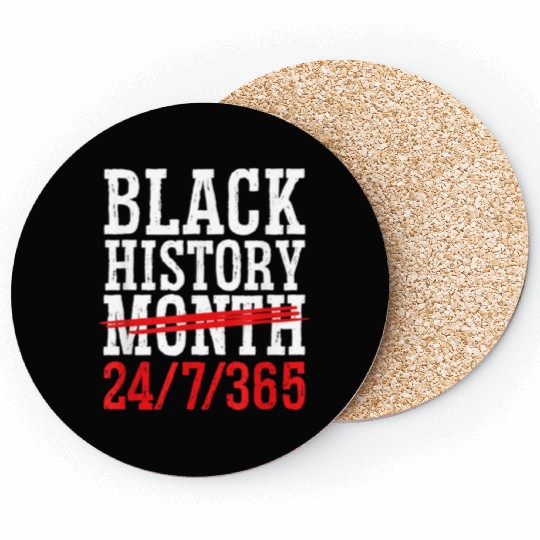 Black History Month 365 Days African American Peo Coasters