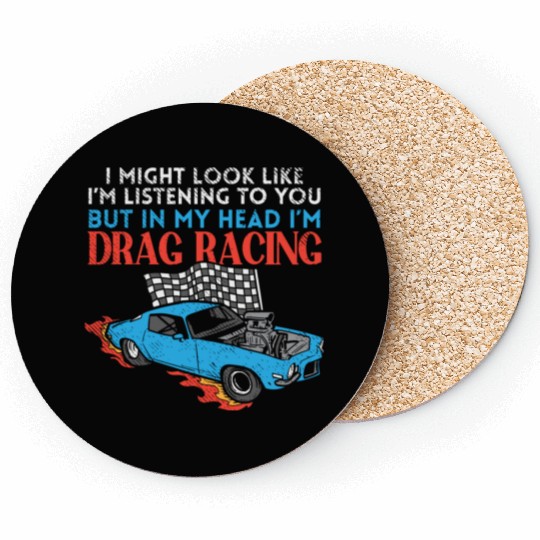 Drag Racer Car Racing Sports Car Drifting Coasters