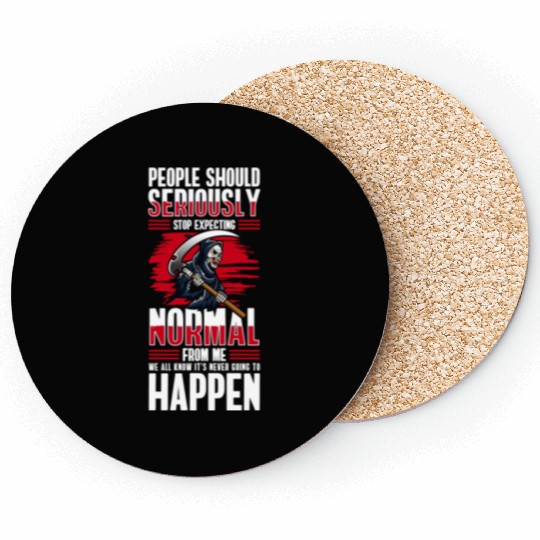 I Hate People People Misanthropy Life Coasters