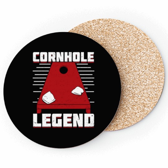 Cornhole Legend Bean Bag Toss Player Gift Coasters