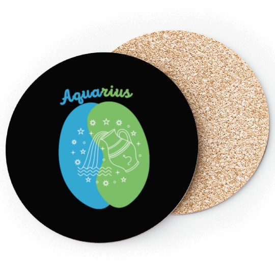 Aquarius: Embrace Your Unique Vision with Minimali Coasters