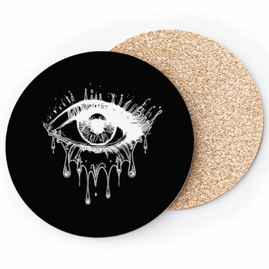 Crying Eye Realistic Tattoo Style Coasters