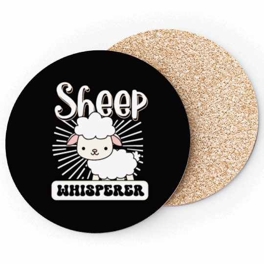 Funny Sheep Barn Farmer Farming Sheep Lover Coasters