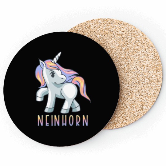 Unicorn Angry Unicorn Bad Mood Coasters