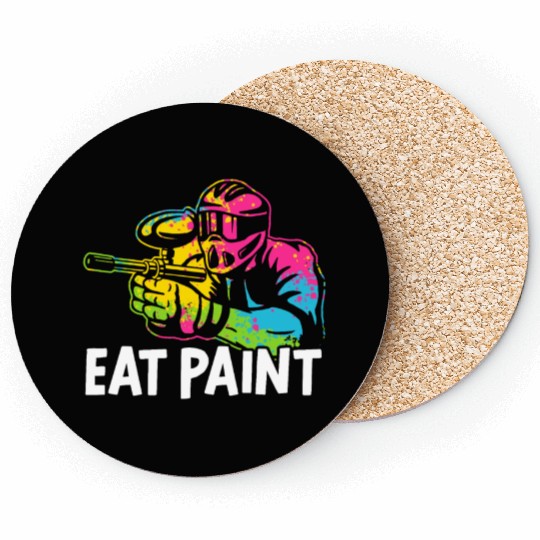 Paintball Paint Gun Paintball Player Paintballer Coasters