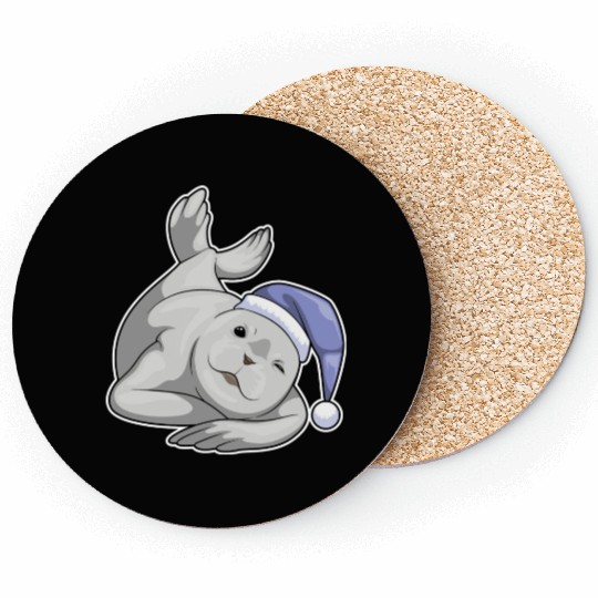 Seal Sleeping Nightcap Coasters