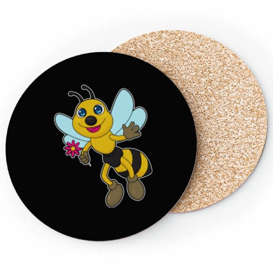 Bee With Flower Coasters