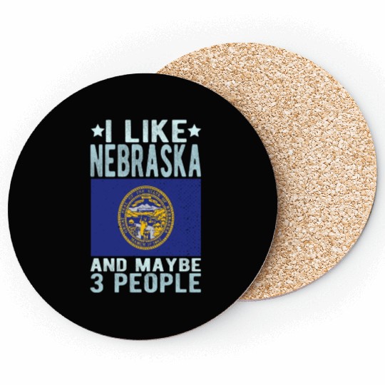 Nebraska Flag US State Coasters