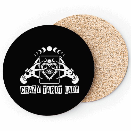 Divination Crazy Tarot Lady Crystal Ball Tarot Coasters