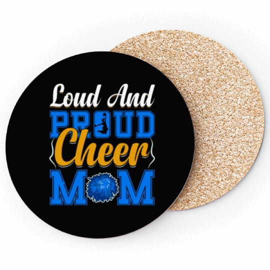 LOUD AND PROUD CHEER MOM Coasters