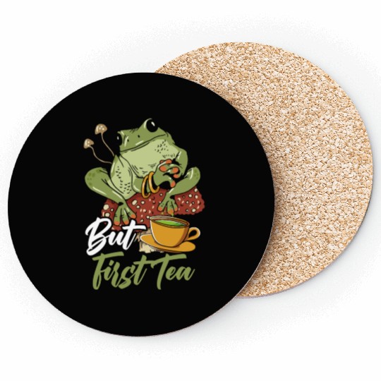 Cottagecore Mushroom Aesthetic Nature Conservation Coasters