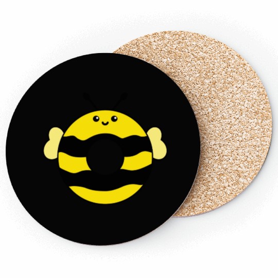 Happy Sweet Donut Bee Coasters