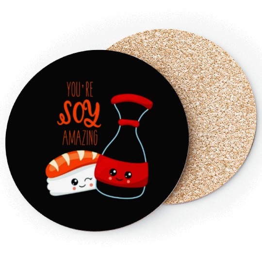 Modern Unique Japanese Sushi Sashimi Soy Coasters