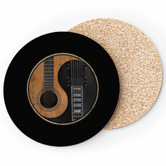Ying Yang Guitar ArTwork Coasters