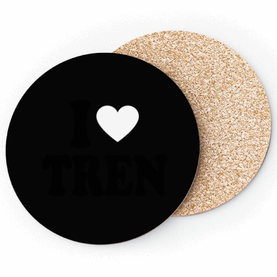 I Heart Tren Coasters