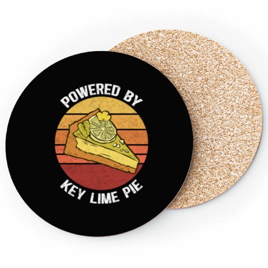 Powered By Key Lime Pie Pies Lover Coasters