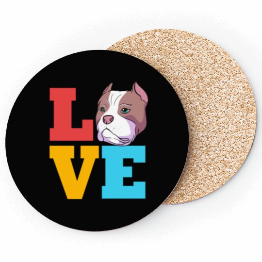 Bully Dog Lover I Love My American Bully Coasters