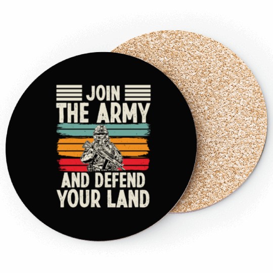 Soldier join army defend your land military Coasters
