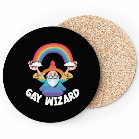 Gay Wizard Rainbow Pride Month LGBTQ Gay Pride Coasters