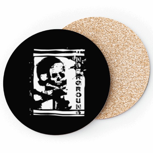 UNDERGROUND skull PUNK design Coasters