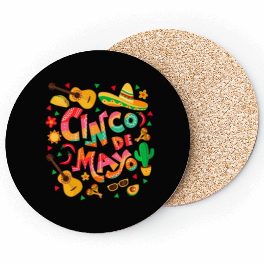 Cinco De Mayo Fiesta Surprise Camisa 5 De Mayo Coasters