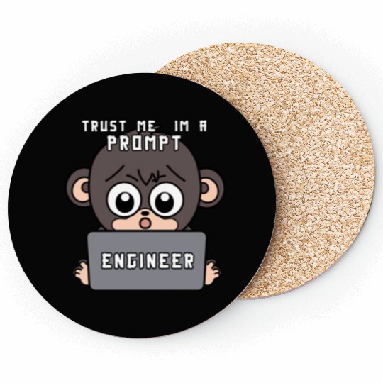 Trust me im a prompt Engineer - i love my Job ape Coasters
