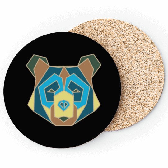 geometric bear Coasters