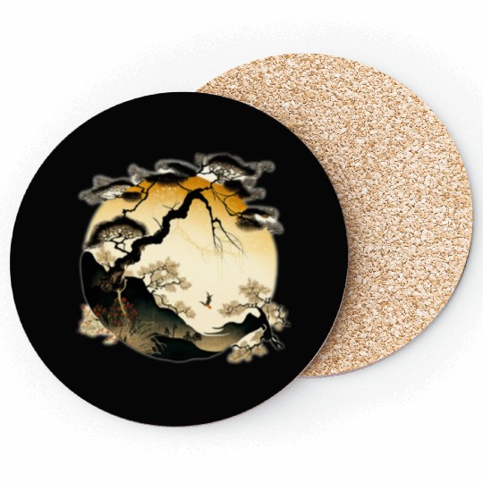 Japanese landscape Coasters