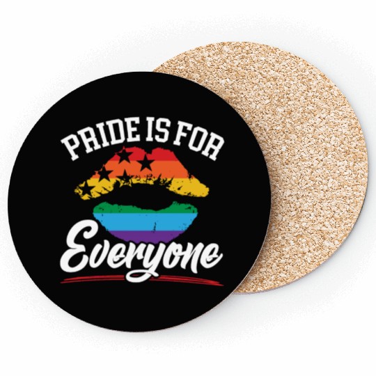 Pride Is For Everyone Rainbow Month LGBTQ Gay Coasters