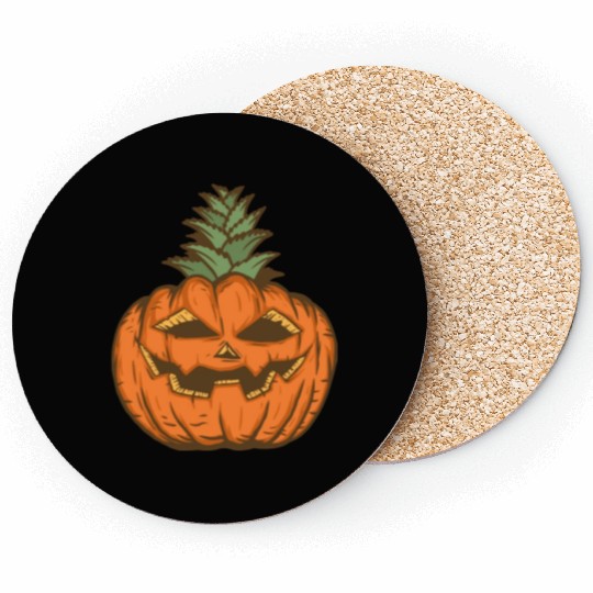 Halloween Pineapple Pumpkin Coasters