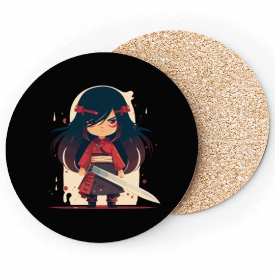 Girl Samurai Coasters