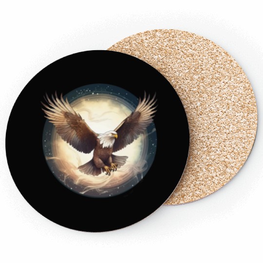 Flying Bald Eagle Coasters
