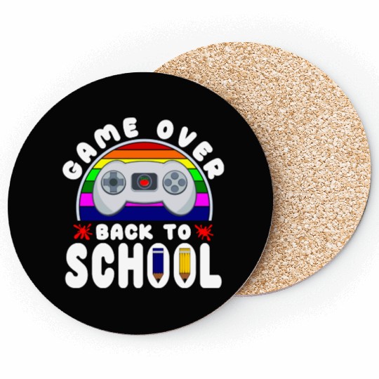 Funny Game Over Kids Student Back To School Coasters