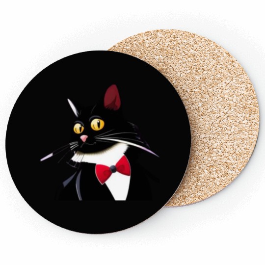 Sweet black cat Coasters