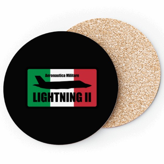 Italian F35 Lightning Small logo trending Coasters