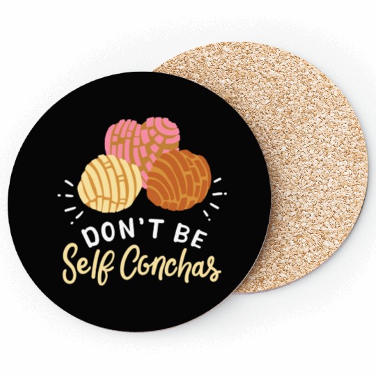 Conchas Sweet Bread Mexican Mexico Coasters