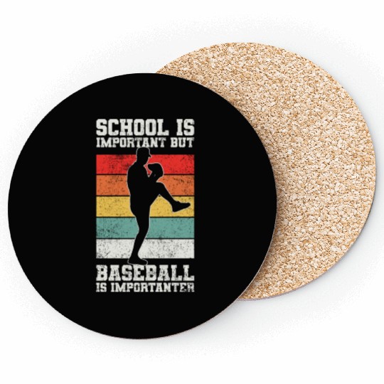 Baseball Pitcher Baseball Player Coasters