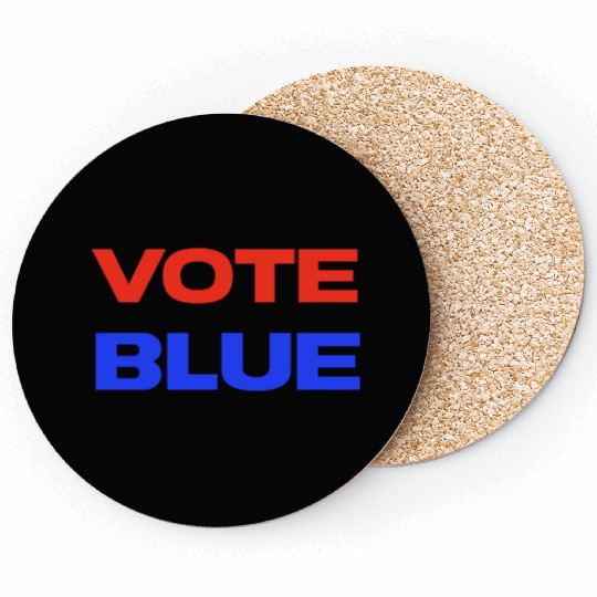 Vote Blue Democratic Party Liberal Voting Coasters