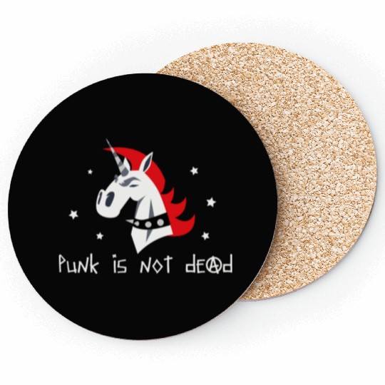 Punk Is Not Dead Punk Rock Gift Idea Coasters