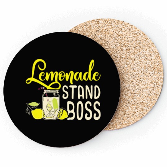 Lemonade Stand Boss Funny Lemon Juice Businesslemo Coasters