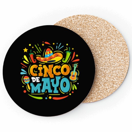 Cinco De Mayo Fiesta Surprise Camisa 5 De Mayo Coasters