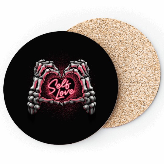 Self Love Bones Heart Coasters