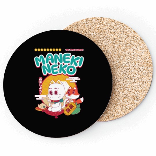 Maneki Neko. Coasters