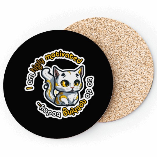 higly motivated golden cat - 5000 - DIGITAL Coasters