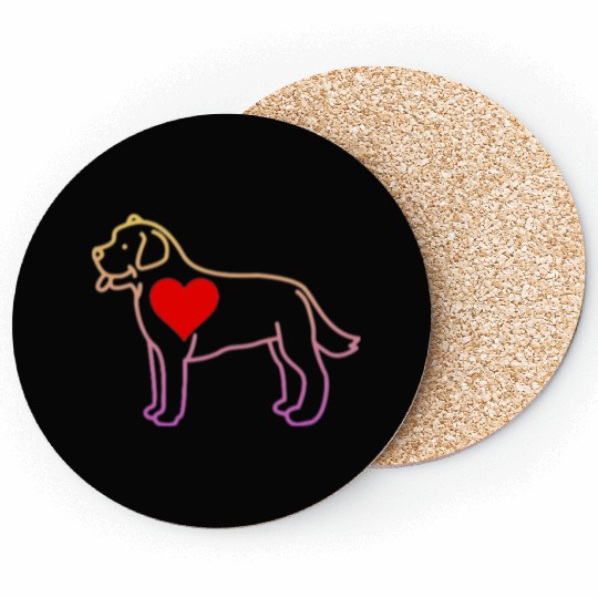 Labrador big heart Coasters