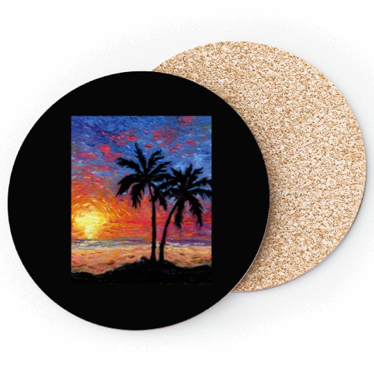 Paradise at Dusk nature Coasters