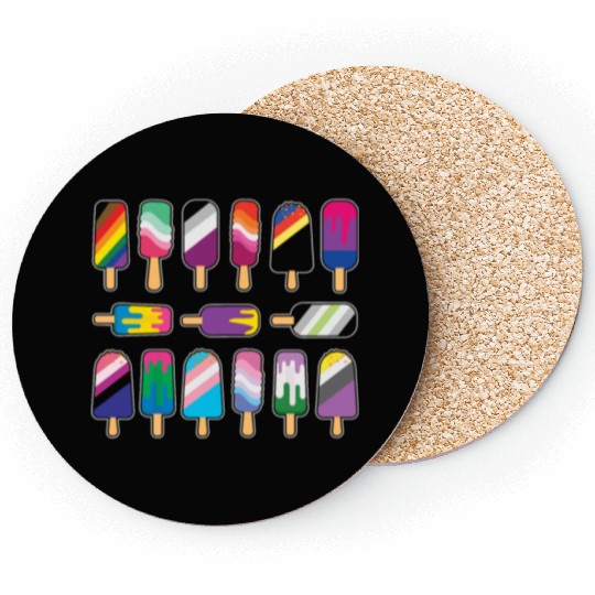 Ice Cream Gay LGBTQ Rainbow LGBT Pride Month Coasters