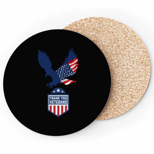 Happy Memorial Day Thank you Veterans American Coasters